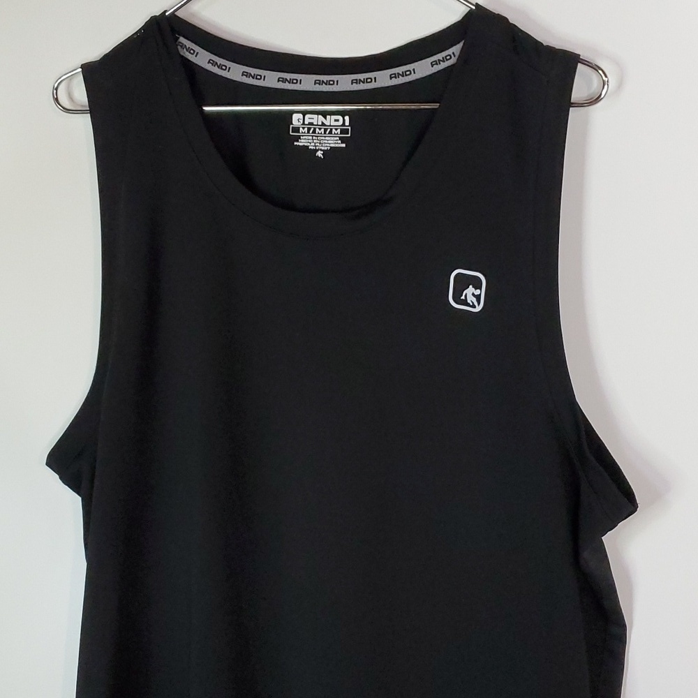 And1 medium black and silver athletic jersey